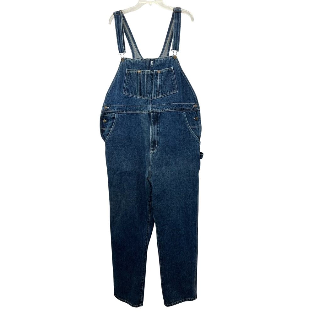 Vintage Guide Gear Overalls 2XL Men Blue Denim Carpenter Loop Baggy Loose Fit
